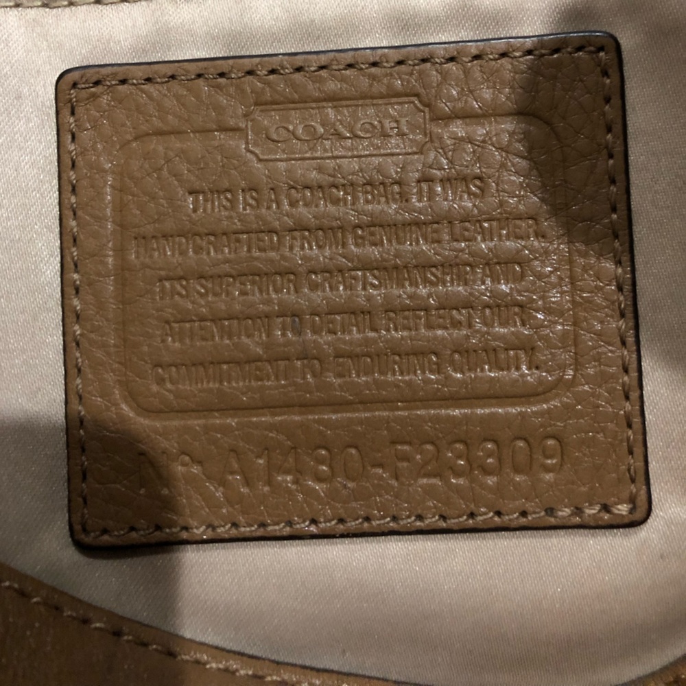 Coach Avery Leather Hobo Bag - tan/Brown - Picture 5 of 5